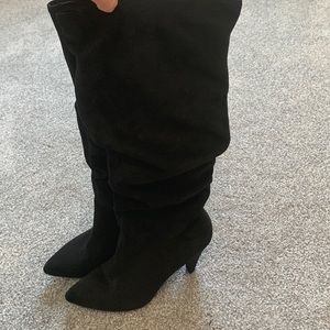 Impo Taylin Black Heeled Knee High Boots Size US 8M